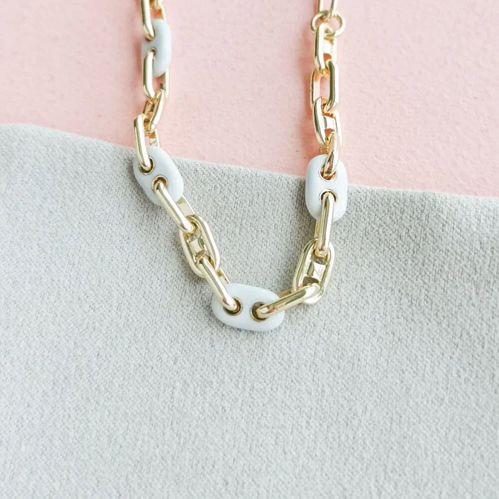 Kendra Scott - Bailey White Mix Gold Chain Bracelet - NEW
